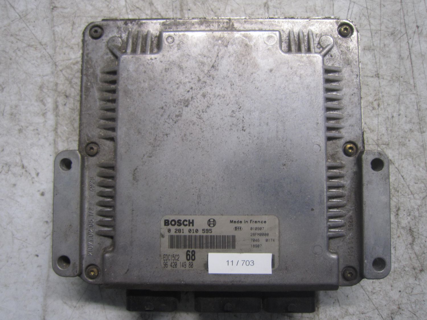 11-703 Centralina Motore Bosch 0 281 010 595 0281010595 96 420 149 80 28FM0000 EDC15C2  CITROEN Diesel Picasso