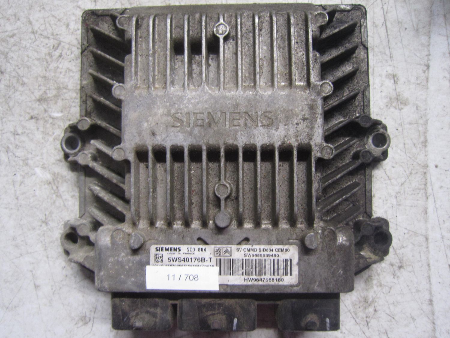 11-708 Centralina Motore Siemens 5WS40176B-T 5WS40176BT 9655939480 9647568180 SID804  CITROEN Diesel C 3
