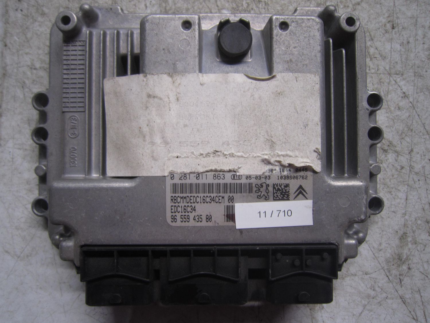 11-710 Centralina Motore Bosch 0 281 011 863 0281011863 96 559 435 80 1039S06762 EDC16C34  CITROEN / PEUGEOT Diesel Varie