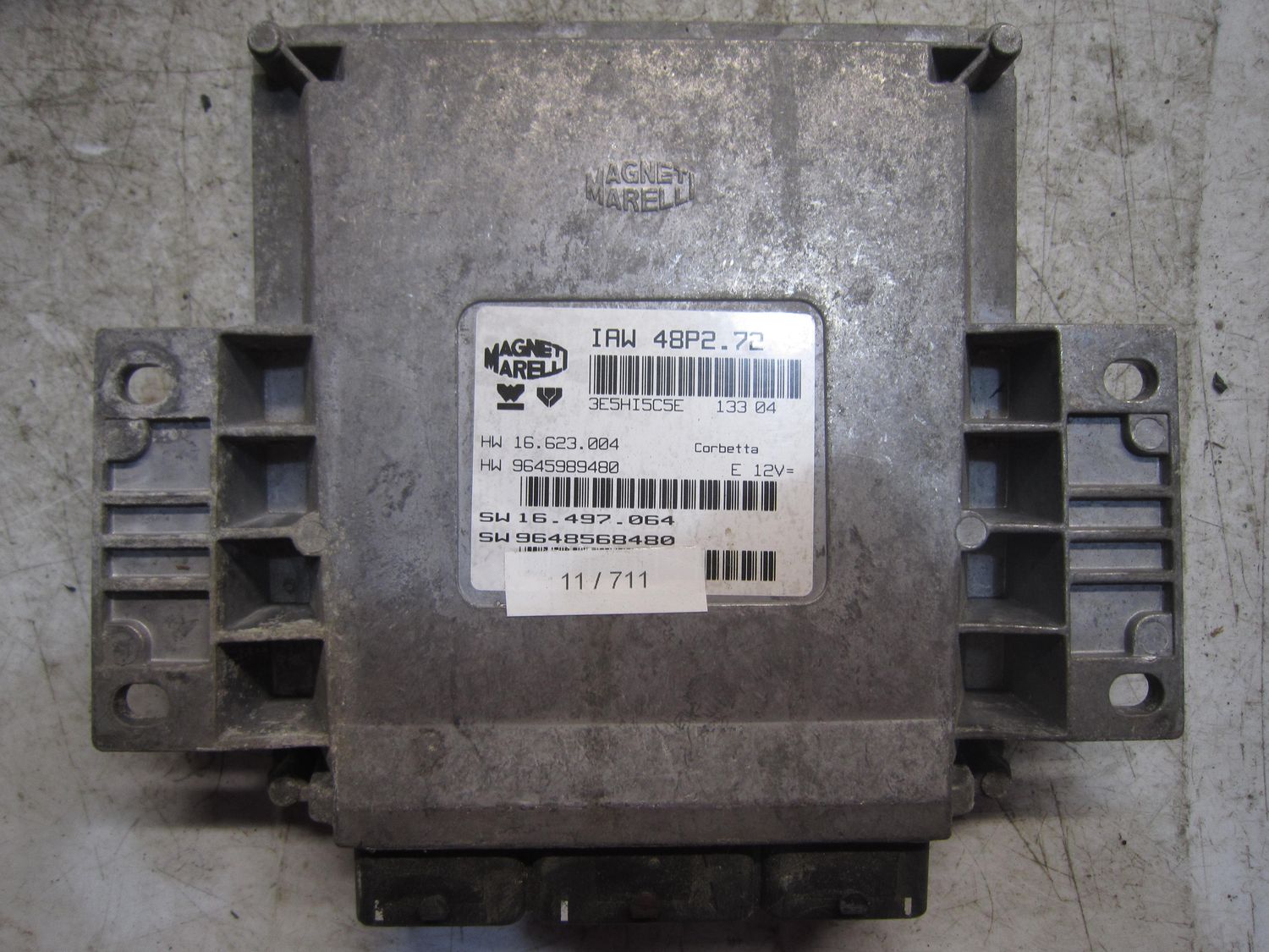 11-711 Centralina Motore Magneti Marelli IAW 48P2.72 IAW48P2.72 9645989480  16.497.064  PEUGEOT Benzina 207