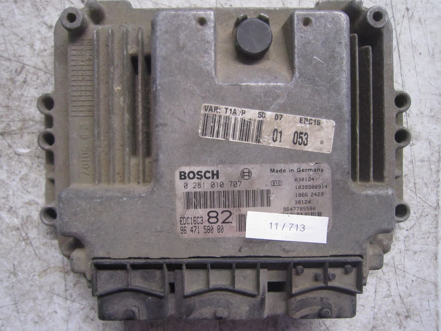 11-713 Centralina Motore Bosch 0 281 010 707 0281010707 96 471 580 80 1039S00914 EDC16C3 82 CITROEN / PEUGEOT Diesel Varie