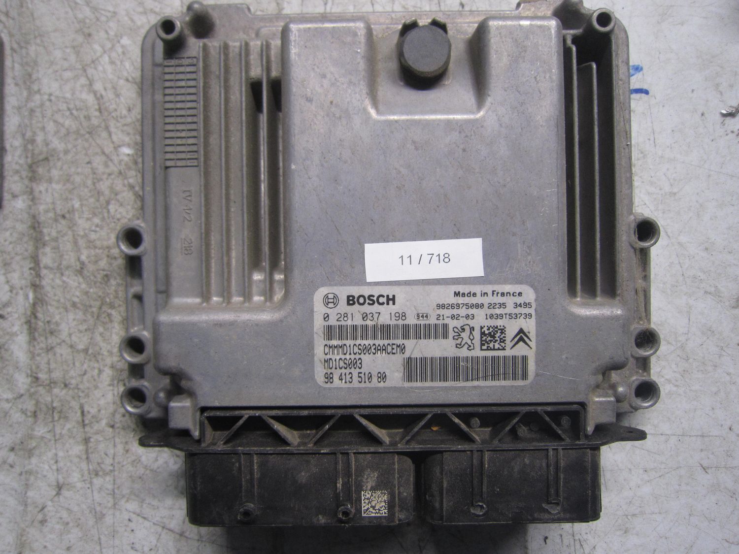 11-718 Centralina Motore Bosch 0 281 037 198 0281037198 98 413 510 00 1039T53739 MD1CS003  CITROEN / PEUGEOT Diesel VARIE