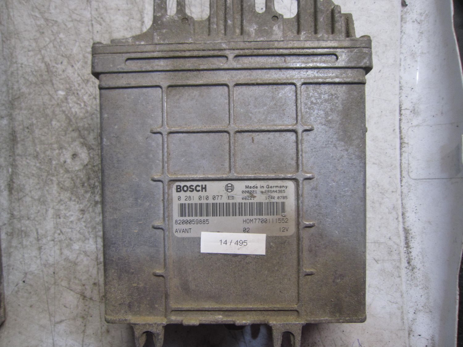 14-495 Centralina Motore Bosch 0 281 010 077 0281010077 8200059885 28SA4365 HOM 7700111552  RENAULT Diesel Megane_Scenic