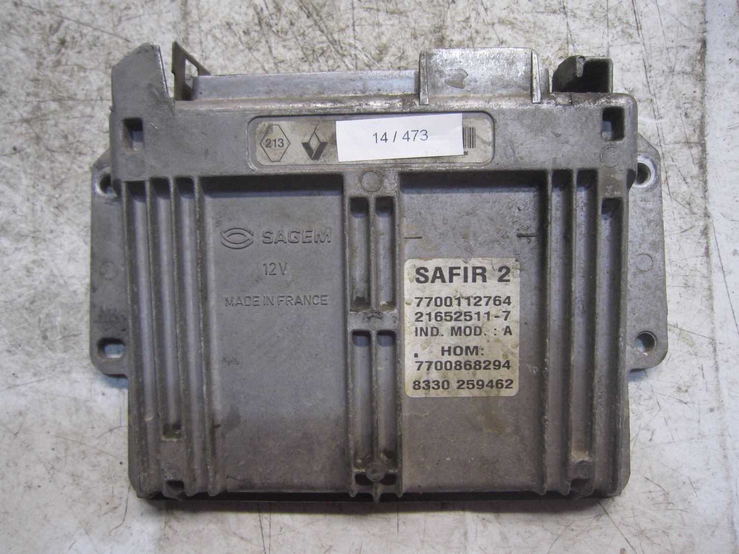 14-473 Centralina Motore Sagem SAFIR 2 SAFIR2 7700112764 21652511-7 7700868294   RENAULT Benzina Clio