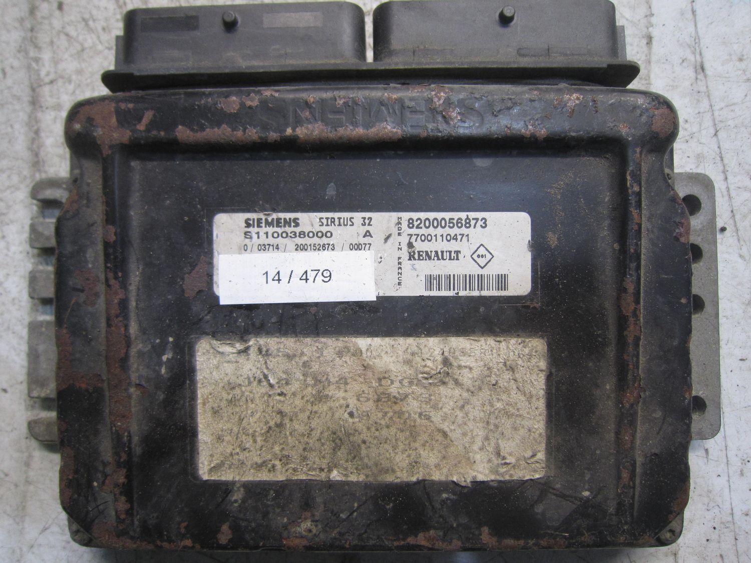 14-479 Centralina Motore Siemens S110038000 A S110038000A 8200056873 7700110471 SIRIUS 32  RENAULT Benzina SCENIC