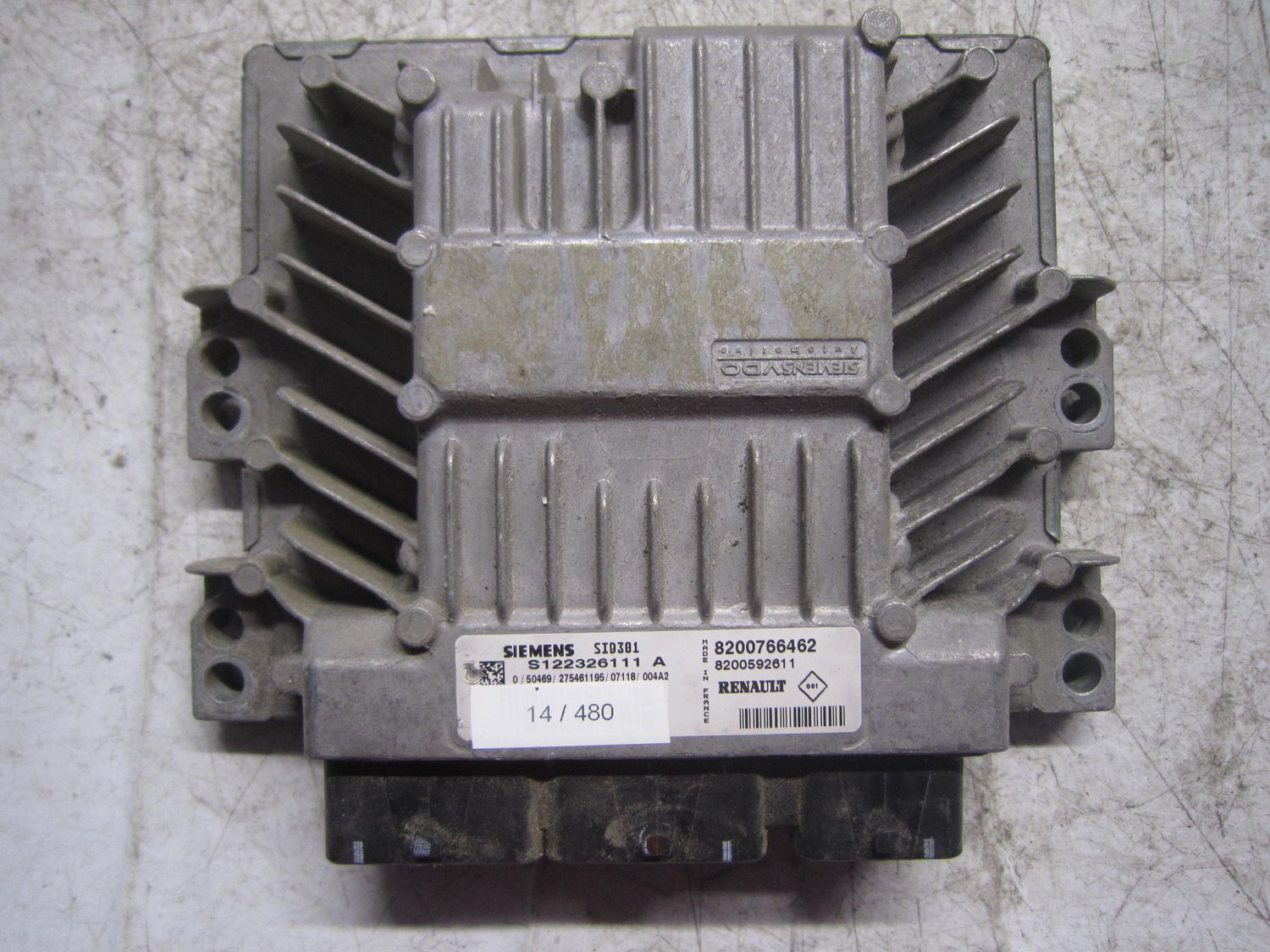 14-480 Centralina Motore Siemens S122326111 A S122326111A 8200766462 8200592611 SID301  RENAULT Diesel Megane
