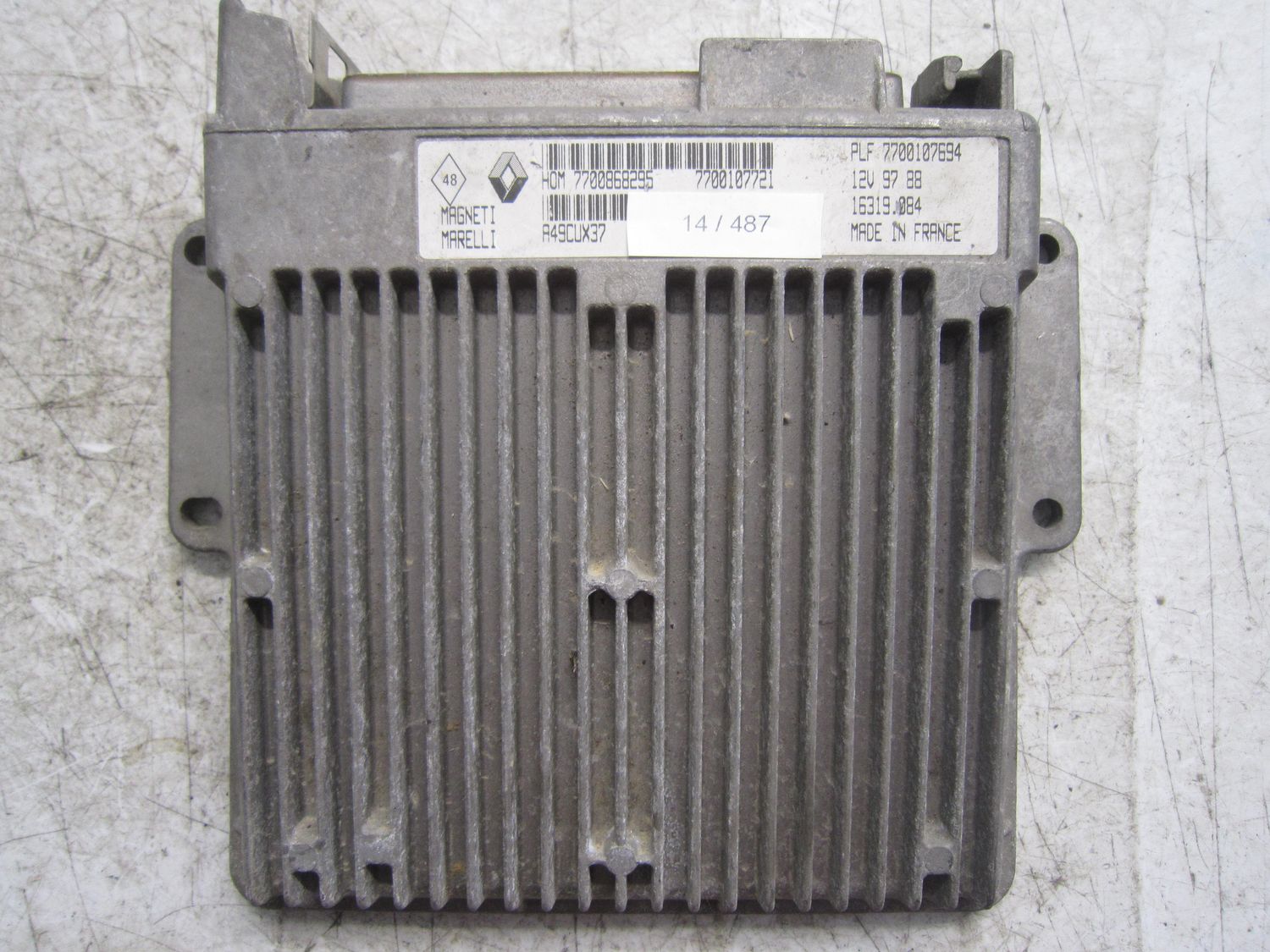 14-487 Centralina Motore Magneti Marelli 7700107721   HOM7700868295 R49CUX37 PLF 7700107694  RENAULT Benzina Varie
