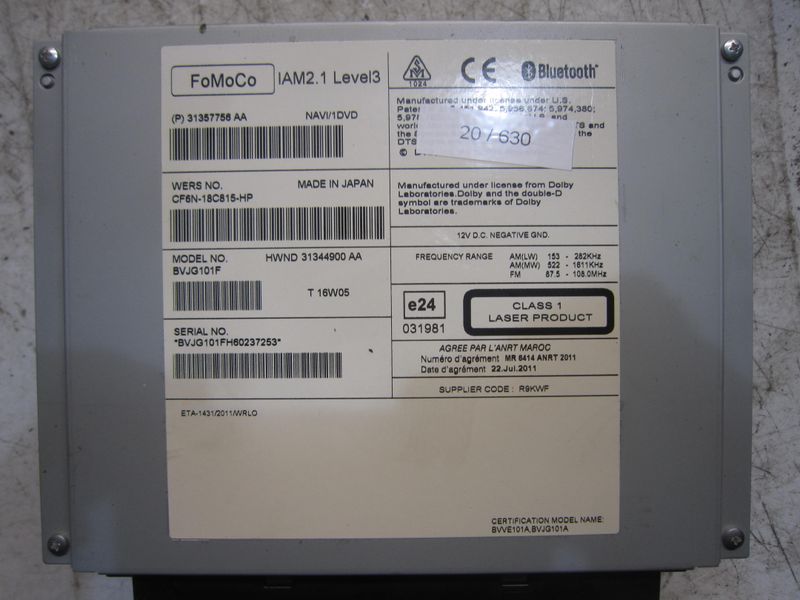 20-630 Navigatore Fomoco CF6N-18C815-HP CF6N18C815HP 31357756 AA BVJG101F    RANGE ROVER SPORT