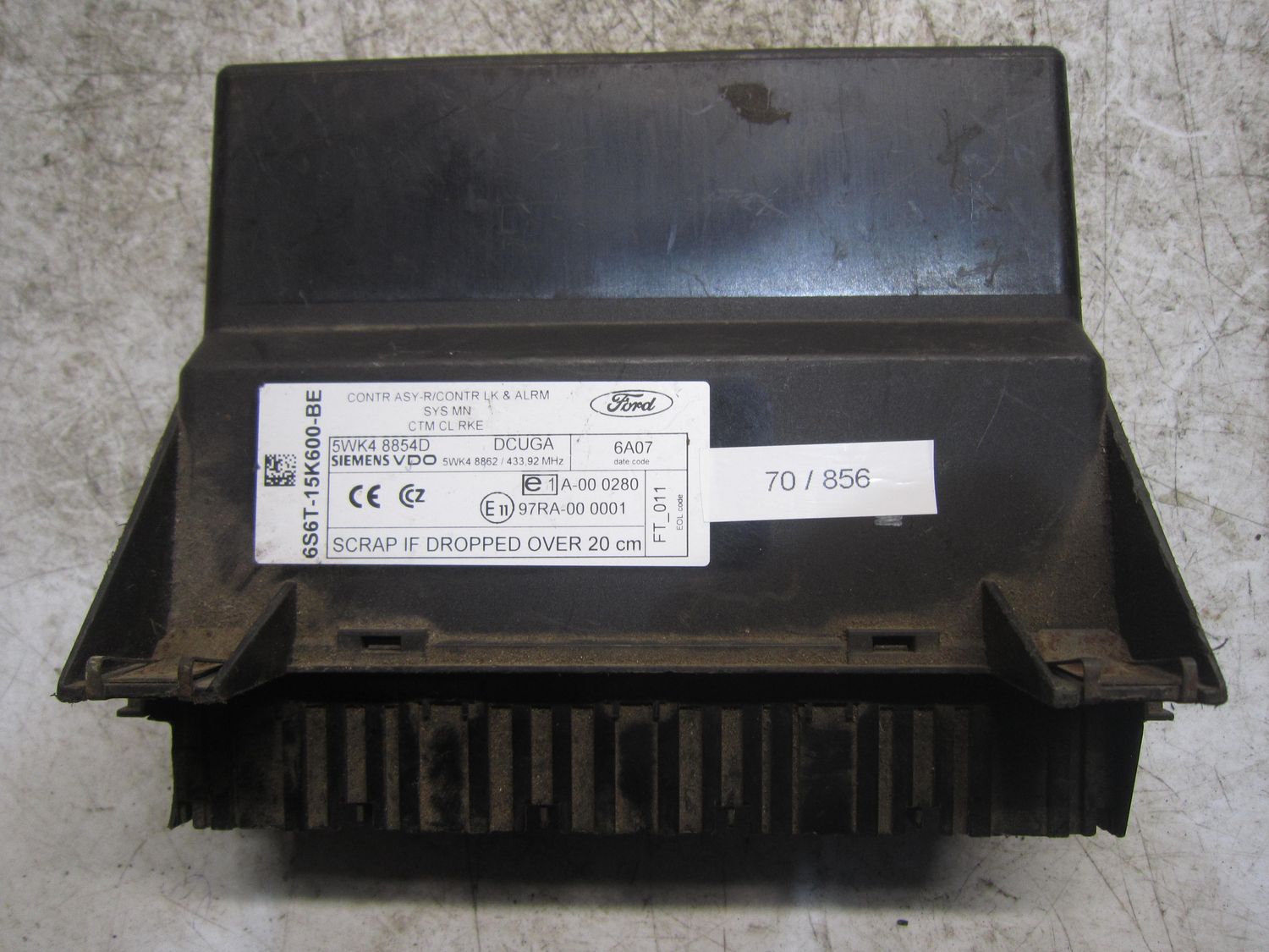 70-856 Centralina Porte Ford 5WK4 8854D 5WK48854D 6S6T-15K600-BE DCUGA 6A07  FORD  Fiesta