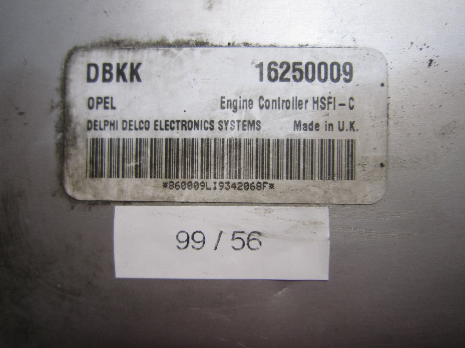 99-56 Centralina Motore Delphi 16250009   DBKK HSFI-C D99002  OPEL Benzina Varie