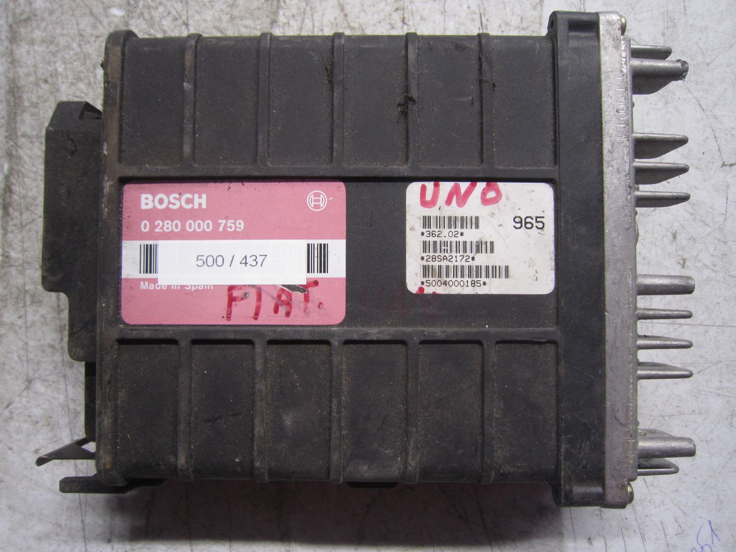 500-437 Centralina Motore Bosch 0 280 000 759 0280000759     FIAT Benzina Uno