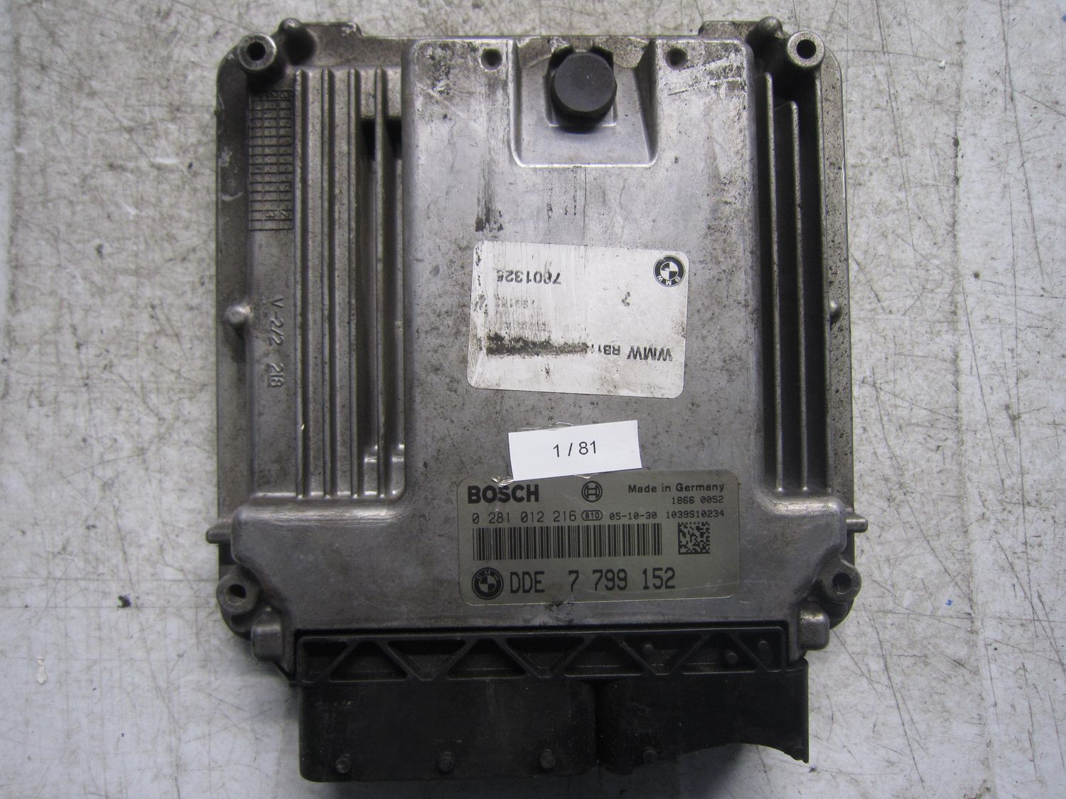 1-81 Centralina Motore Bosch 0 281 012 216 0281012216 7 799 152 1039S10234   MINI Diesel One