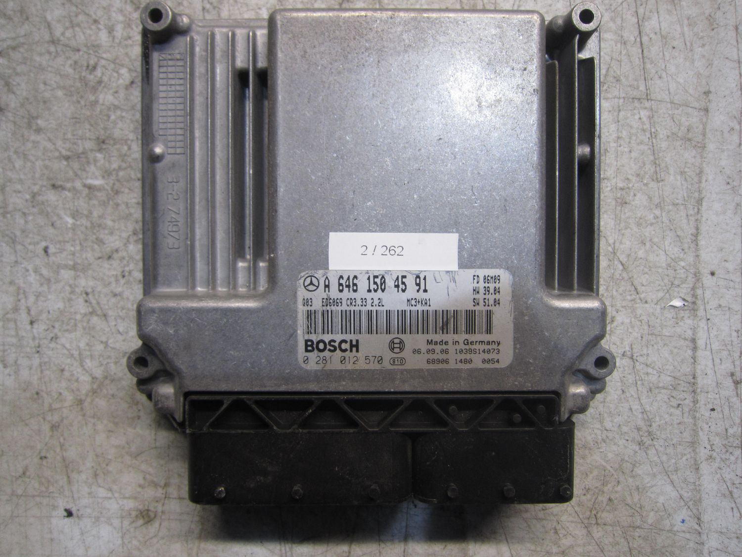 2-262 Centralina Motore Bosch 0 281 012 570 0281012570 A 646 150 45 91 1039S14073 CR3.33 HW 39.04 MERCEDES Diesel VITO