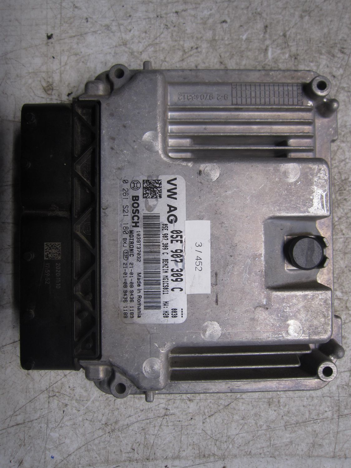3-452 Centralina Motore Bosch 0 261 S21 180 0261S21180 05E 907 309 C 1039T37032 MG1S5011  VOLKSWAGEN Benzina VARIE