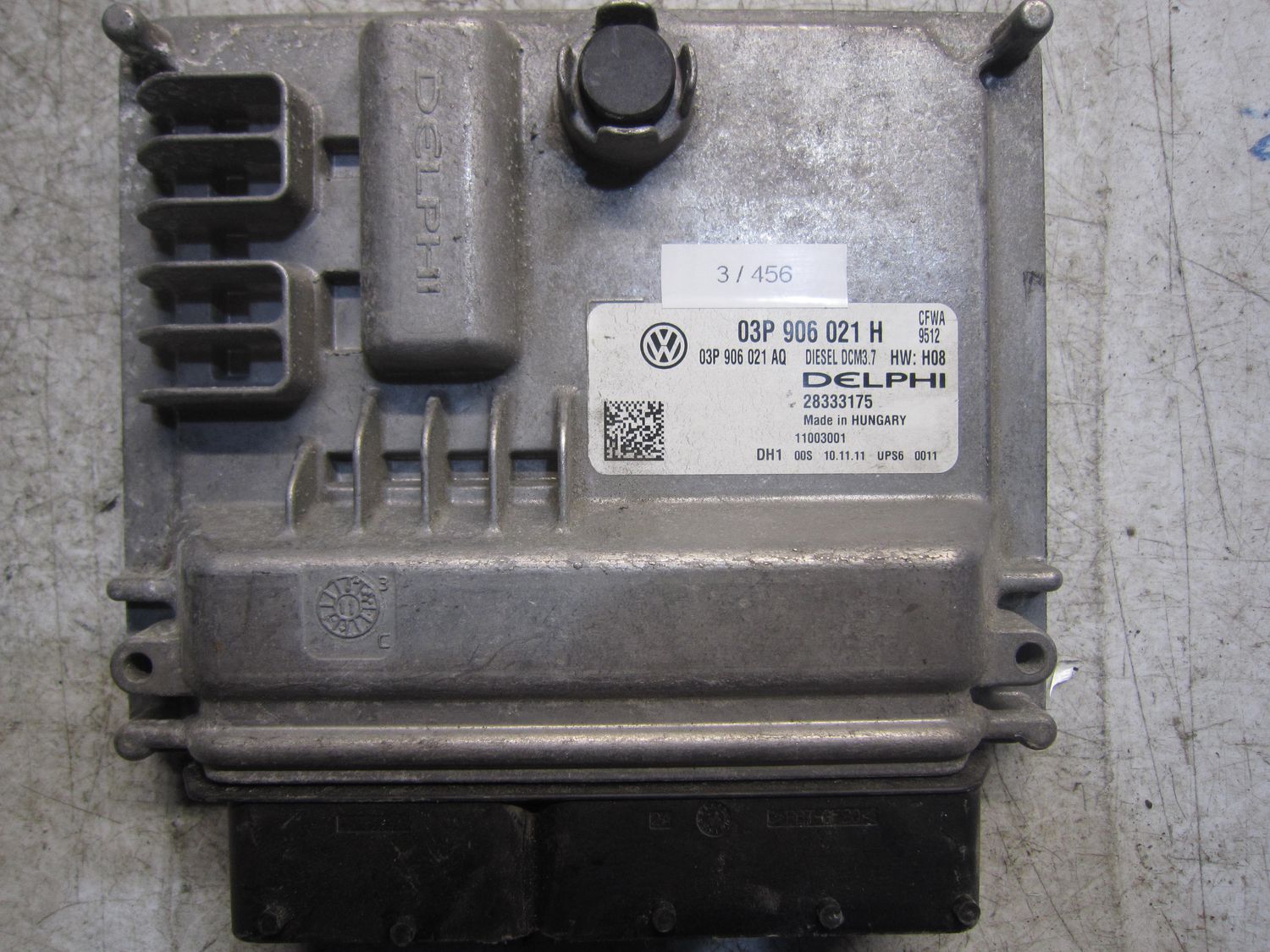 3-456 Centralina Motore Delphi 28333175   03P 906 021 H 03P 906 021 AQ DCM3.7 HW: H07 VOLKSWAGEN Diesel Polo