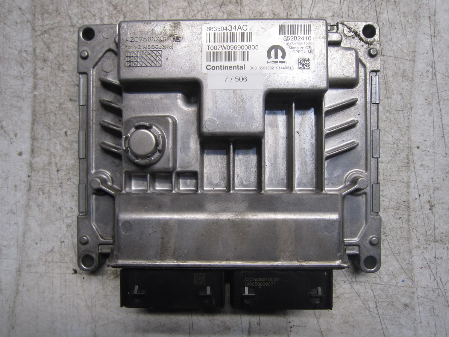 7-506 Centralina Motore Continental 55282410   68350434AC A2C76281502 GPEC4LM A2C75810101 JEEP Elettrica / Benzina RENEGADE