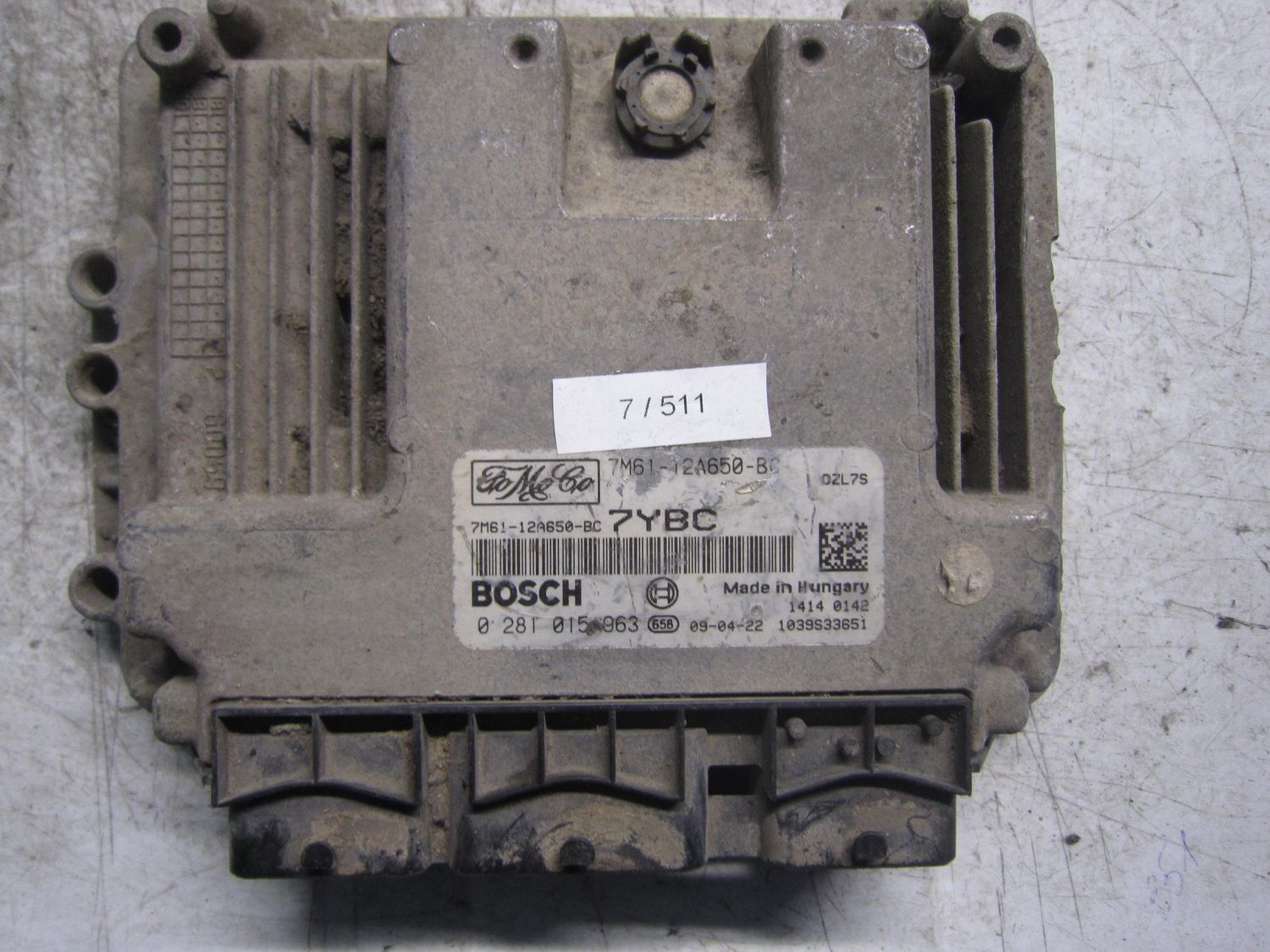 7-511 Centralina Motore Bosch 0 281 015 963 0281015963 7M61-12A650-BC 1039S33651 7YBC  MAZDA Diesel 3