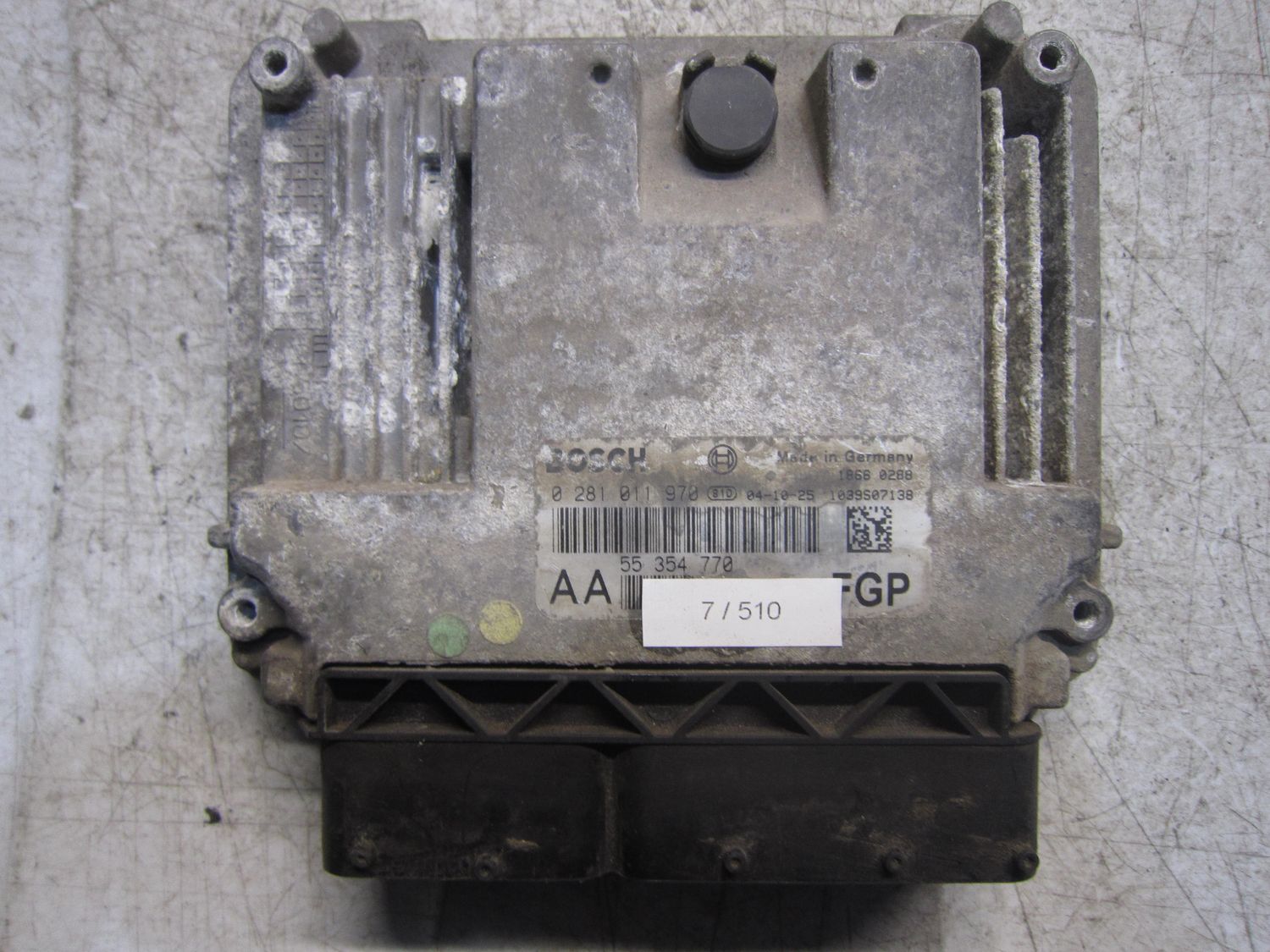 7-510 Centralina Motore Bosch 0 281 011 970 0281011970 55 354 770 1039S07138 AA FGP SAAB Diesel 9_3