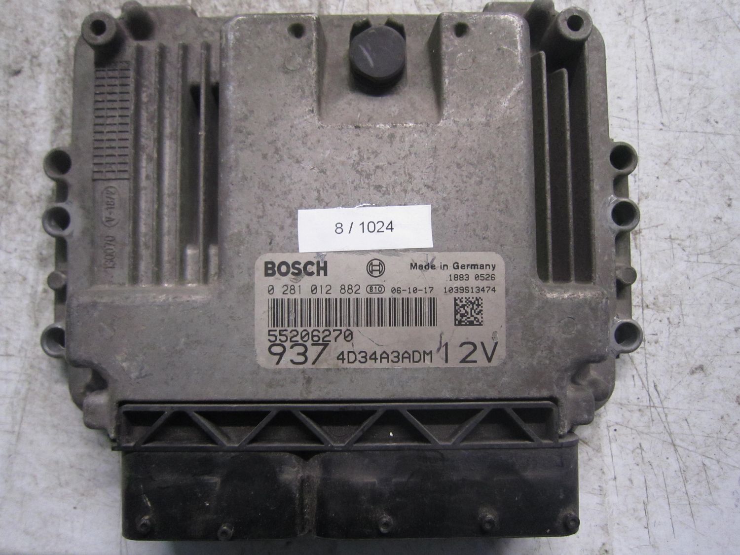 8-1024 Centralina Motore Bosch 0 281 012 882 0281012882 55206270 1039S13474 937 4D34A3ADM 12V  ALFA ROMEO Diesel 147
