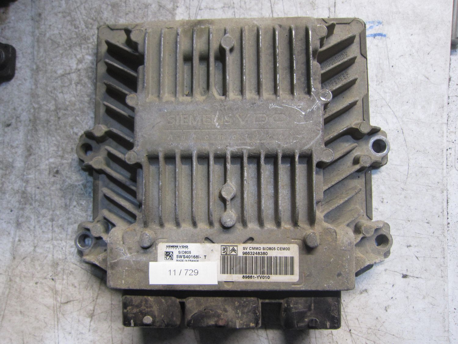 11-729 Centralina Motore Siemens 5WS40168I-T 5WS40168IT 9663248380 89661-YV010 SID 805  CITROEN / PEUGEOT Diesel Varie