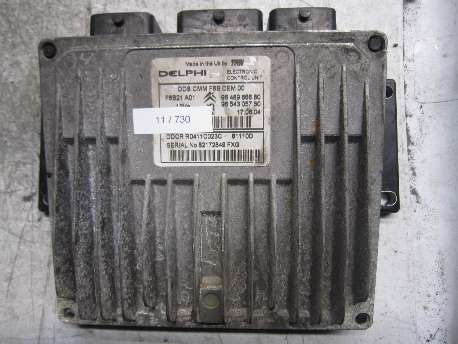 11-730 Centralina Motore Delphi R0411C023C   9654305780 F6B21 A01 81110D 9648966680 CITROEN Diesel C 3
