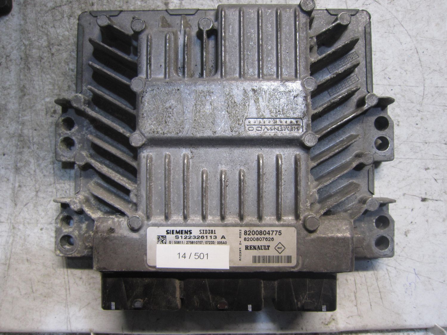 14-501 Centralina Motore Siemens S122326113 A S122326113A 8200804775 8200807626 SID 301  RENAULT Diesel Varie