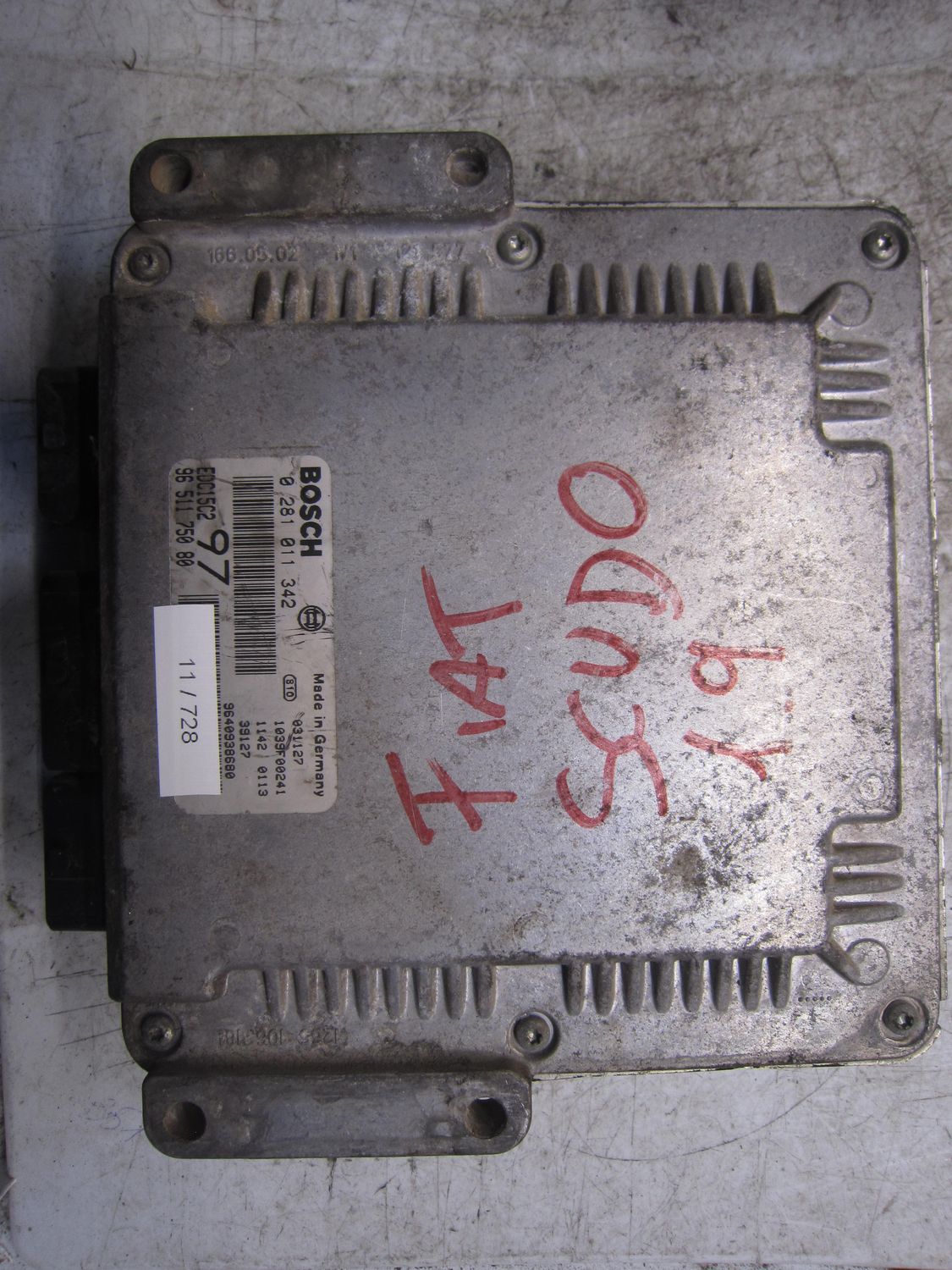 11-728 Centralina Motore Bosch 0 281 011 342 0281011342 95 511 750 80 1039F00241 EDC15C2 97 CITROEN / PEUGEOT Diesel Varie
