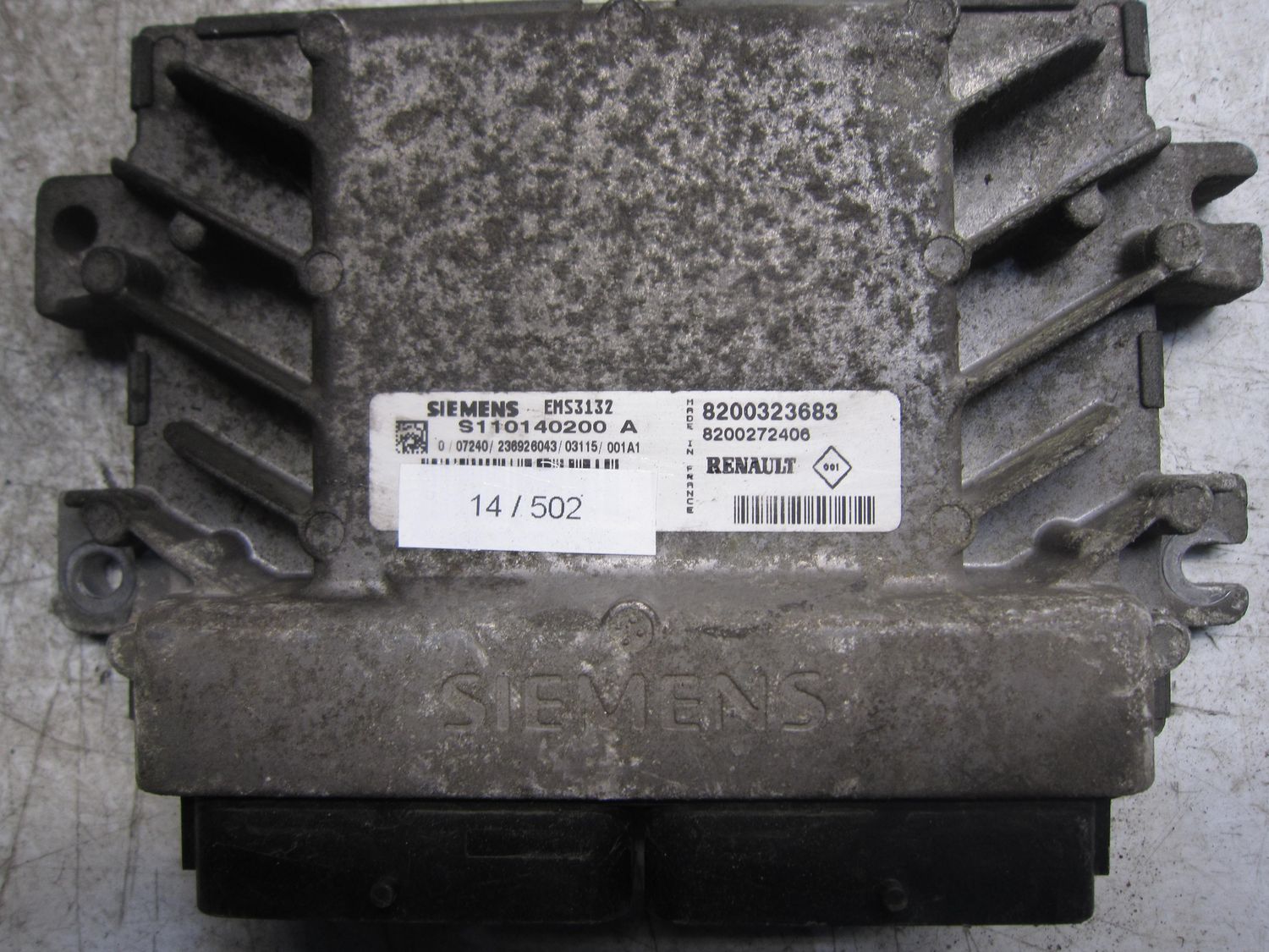 14-502 Centralina Motore Siemens S110140200 A S110140200A 8200323683 8200272406 EMS3132  RENAULT Benzina Clio