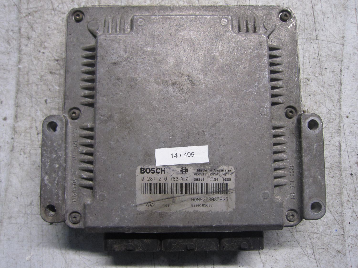 14-499 Centralina Motore Bosch 0 281 010 783 0281010783 8200085925 28SA5572 8200189093  RENAULT Diesel MASTER