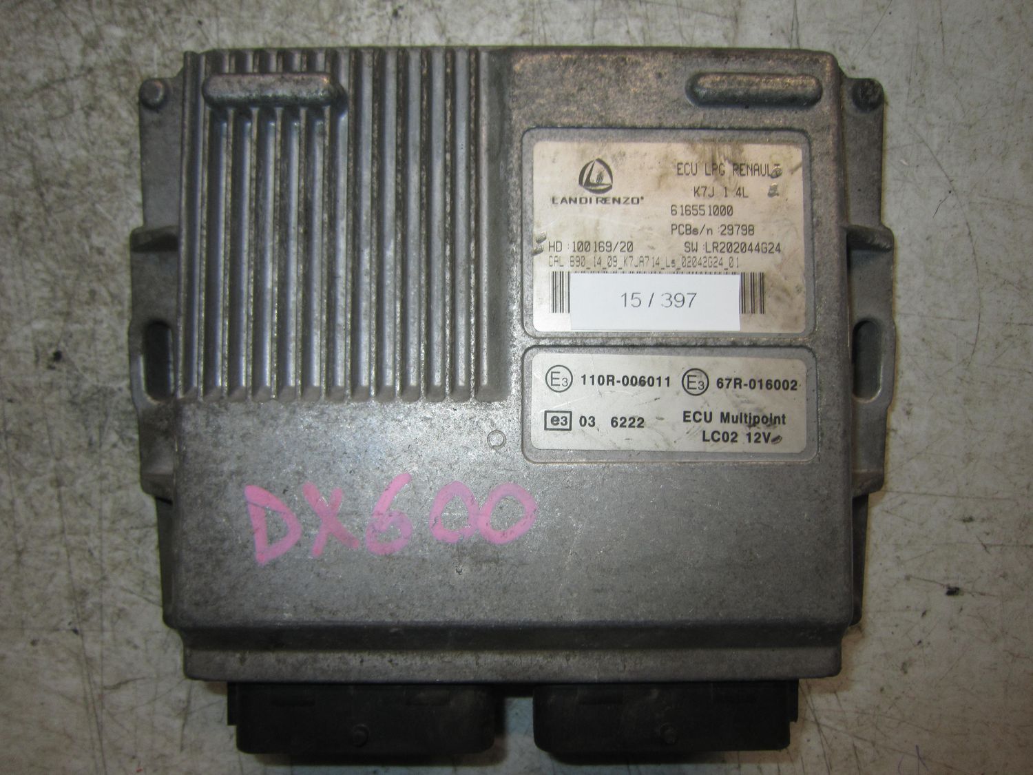 15-397 Centralina Gas Gpl Landi Renzo 616551000   K7J 1.4 L HD 100169/20 SW LR202044G24  RENAULT Benzina / Gpl Varie