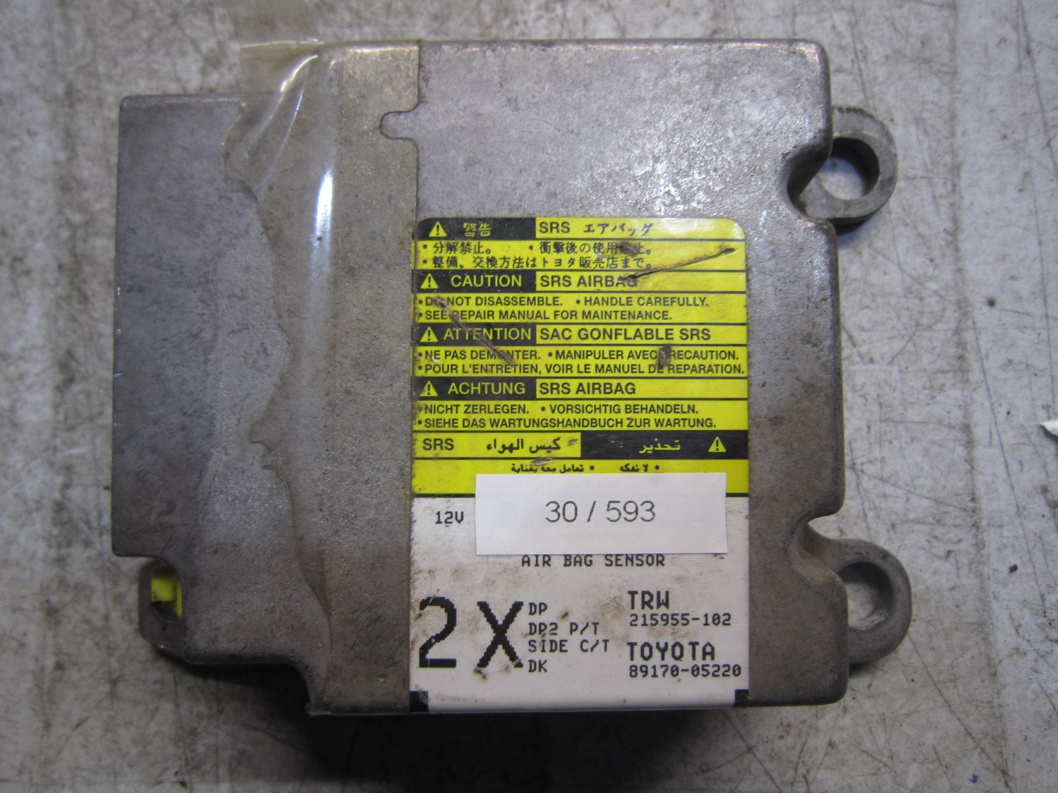 30-593 Centralina Airbag Trw 215955-102 215955102 89170-05220 2X   TOYOTA  AVENSIS