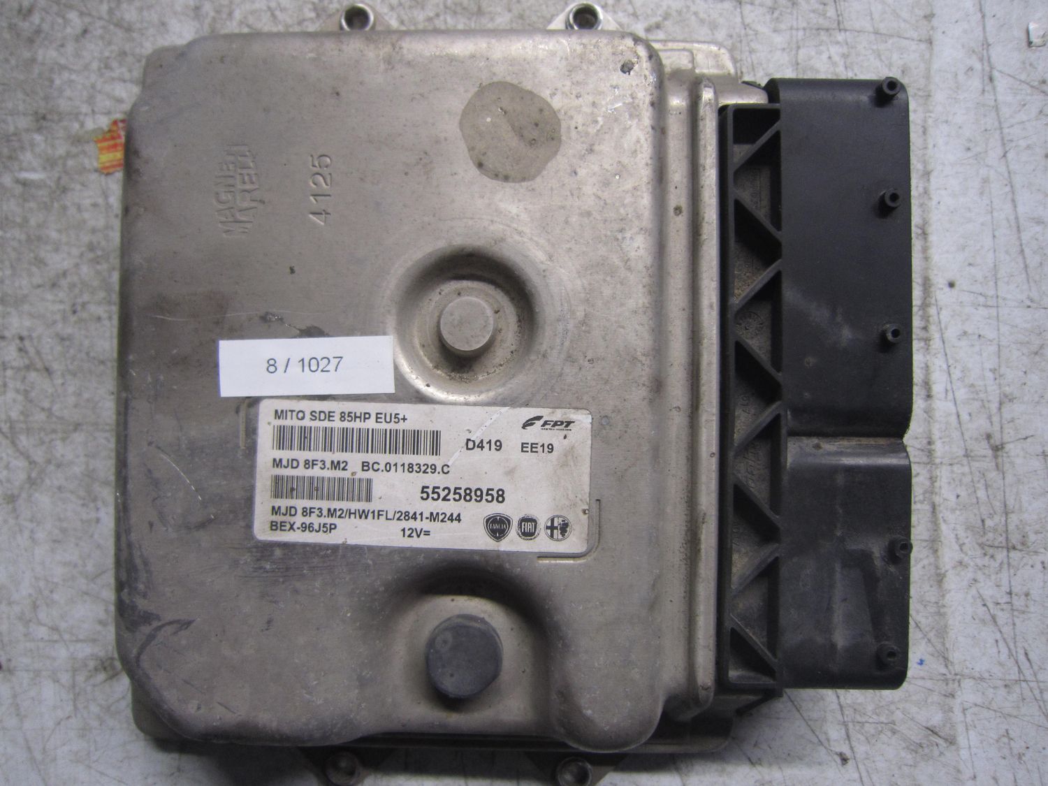 8-1027 Centralina Motore Magneti Marelli 55258958   MJD 8F3.M2 BC.0118329.C MITO SDE 85HP EU5+ HW1FL/2841-M244 ALFA ROMEO Diesel MITO