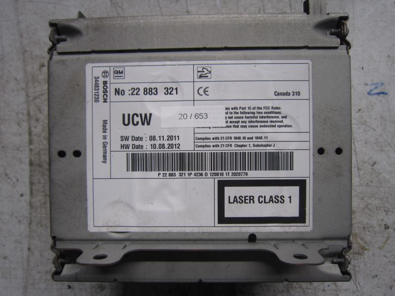 20-653 Autoradio Bosch 22 883 321 22883321     OPEL  ASTRA