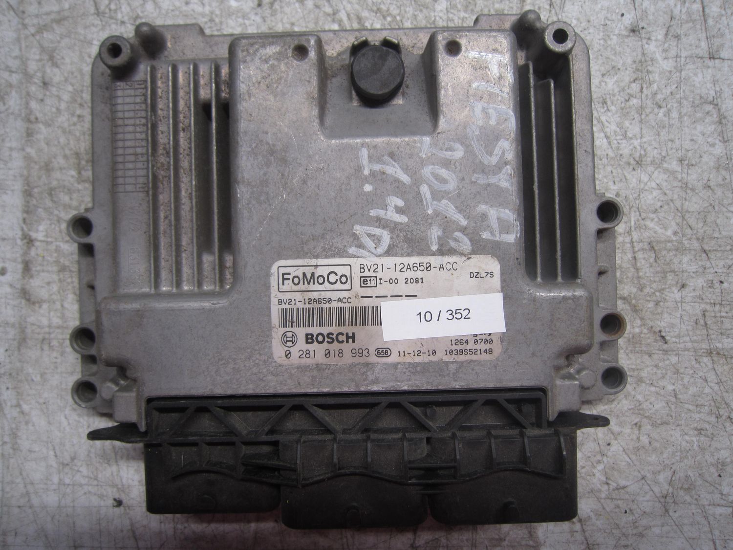 10-352 Centralina Motore Bosch 0281 018 993 0281018993 BV21 12A650 ACC 1039S52148   FORD Diesel Focus