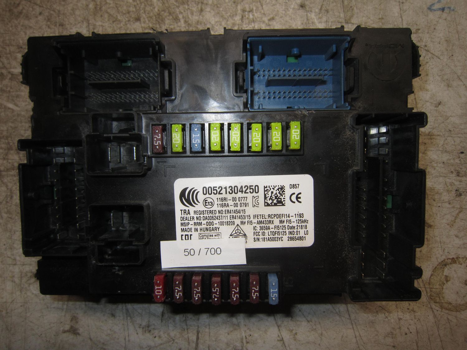 50-700 Body Computer Mopar 00521304250   28654801    JEEP Diesel RENEGADE