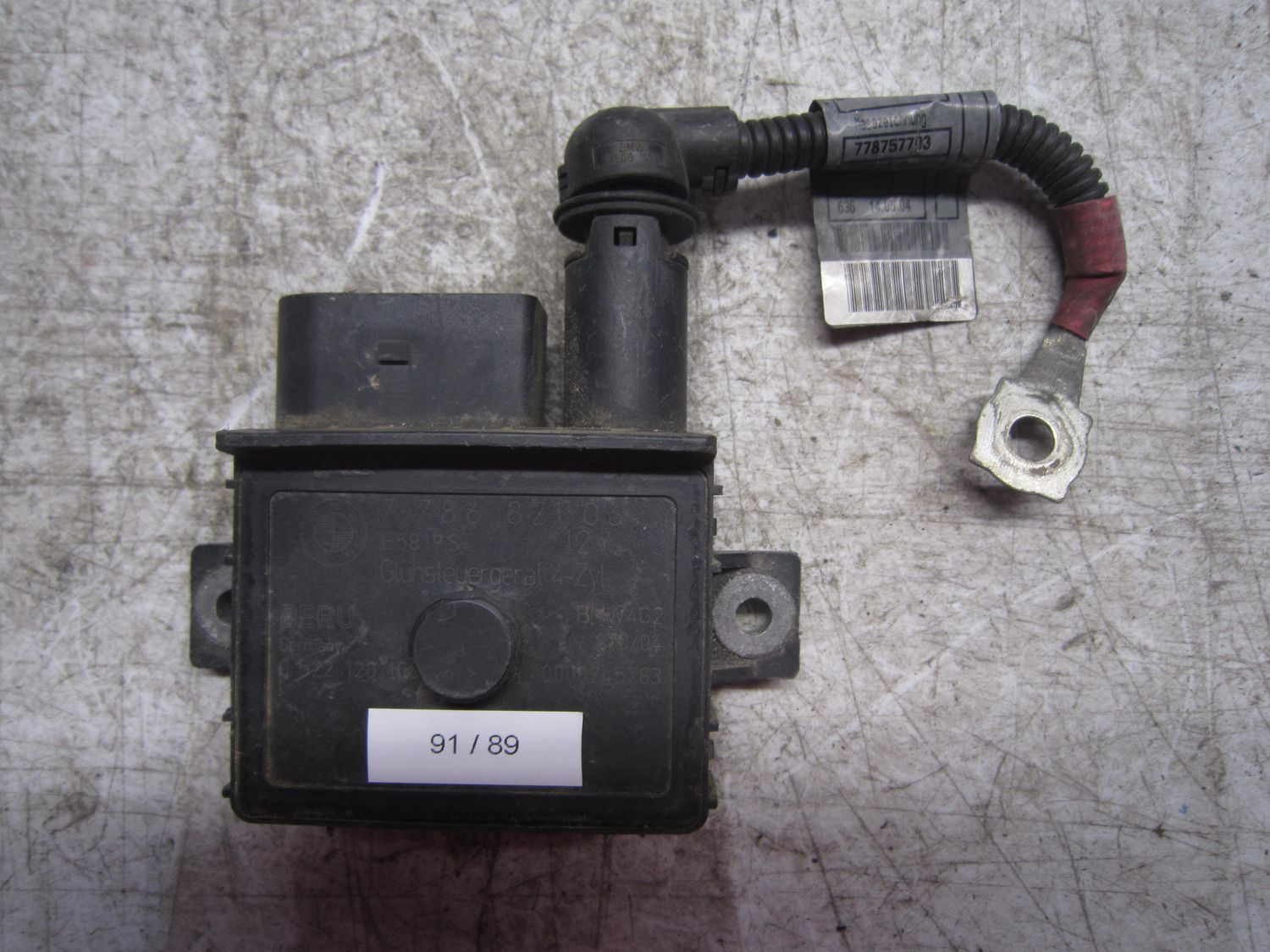 91-89 Rele' Candeletta Bmw 7 786 821 06 778682106 758031/Z2 778757803   BMW Diesel SERIE 1