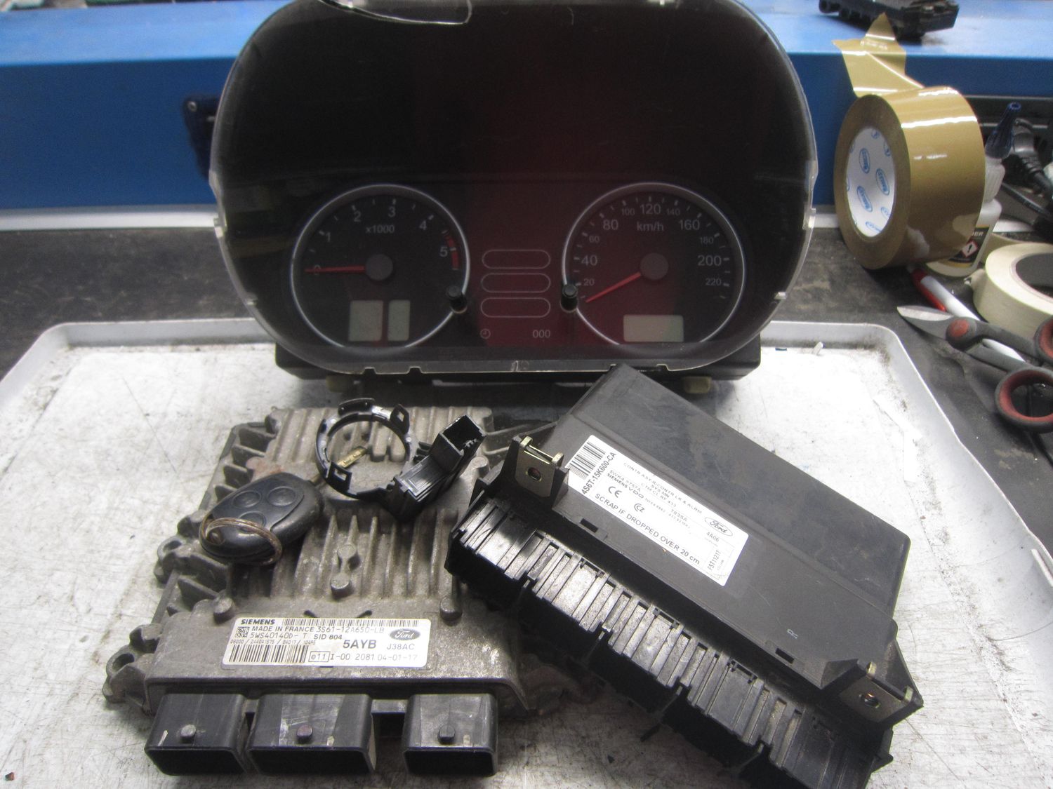 95-374 Kit Motore Ford 5WS40140D-T 5WS40140DT 3S61-12A650-LB 5WK4 8757A   4S6T-15K600-CA 2S6T-15607-BC  SID804 2S6F-10A855-A FORD Diesel Fiesta