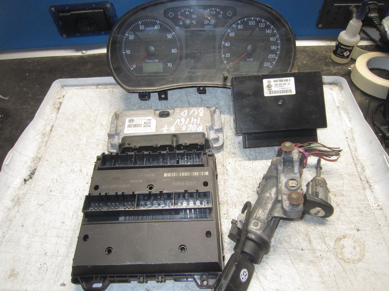 95-373 Kit Motore Volkswagen 03C906024AD   5WK48217    6Q1937049F 6Q0959433E  5DK008129-01  4B0905851  88311330   110080320029A VOLKSWAGEN Benzina Polo