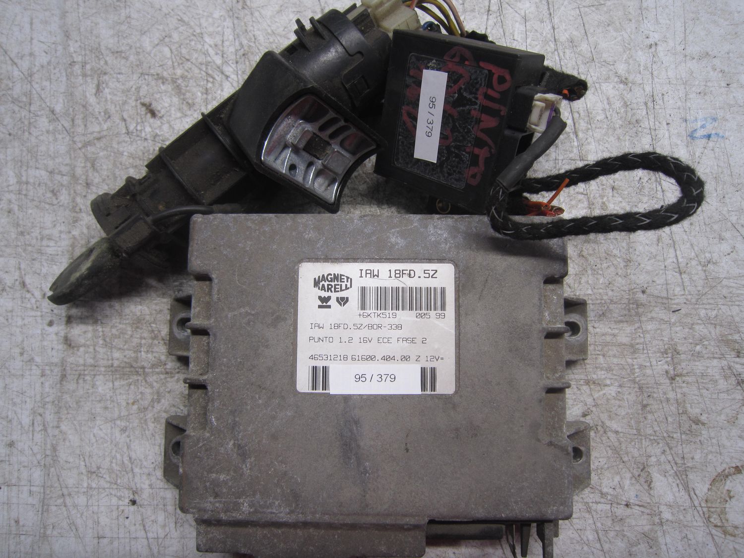 95-379 Kit Motore Fiat  IAW 18FD.5Z   61600.404.00  46531218 IMMOBILIZZATORE  BLOCCHETTO + CHIAVE FIAT  Benzina Punto