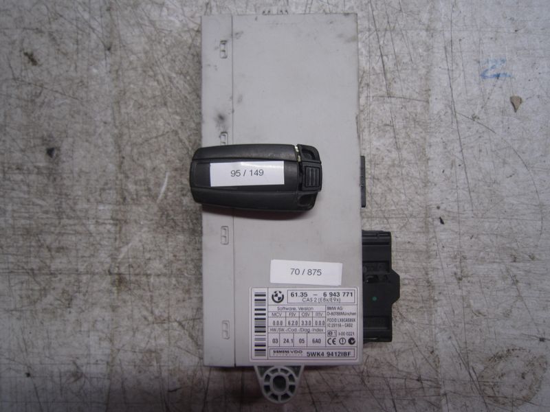 70-875 Centralina Modulo Confort Siemens 5WK4 9412IBF 5WK49412IBF 61.35-6 943 771 CAS 2 (E8X/E9X) CAS 2 CON  CHIAVE BMW Diesel Serie 3