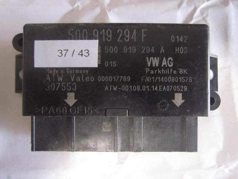 37-43 Centralina Sensori Parcheggio Valeo 5Q0 919 294 F 5Q0919294F 5Q0 919 294 A 5Q0919294A 000017769 307553 VOLKSWAGEN GOLF
