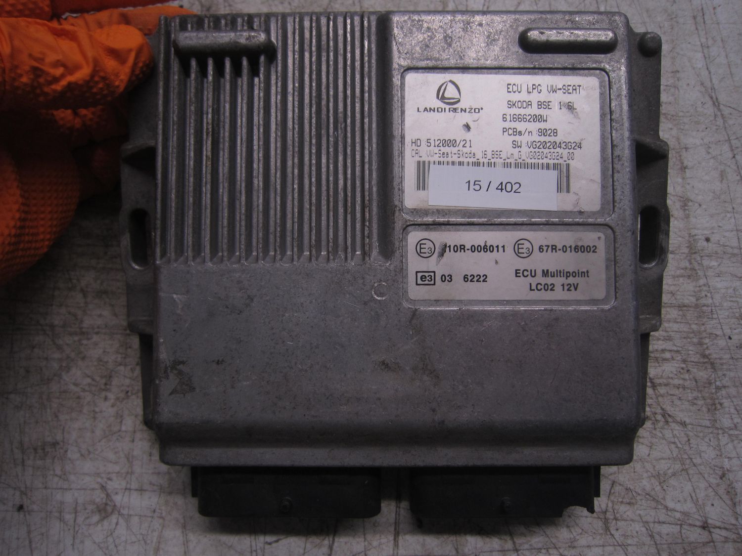 15-402 Centralina Gas Gpl Landi Renzo 61666200W   ECU LPG VW-SEAT VG202043G24 67R-016002 HD 512000/21  SKODA Benzina / Gpl  Generica
