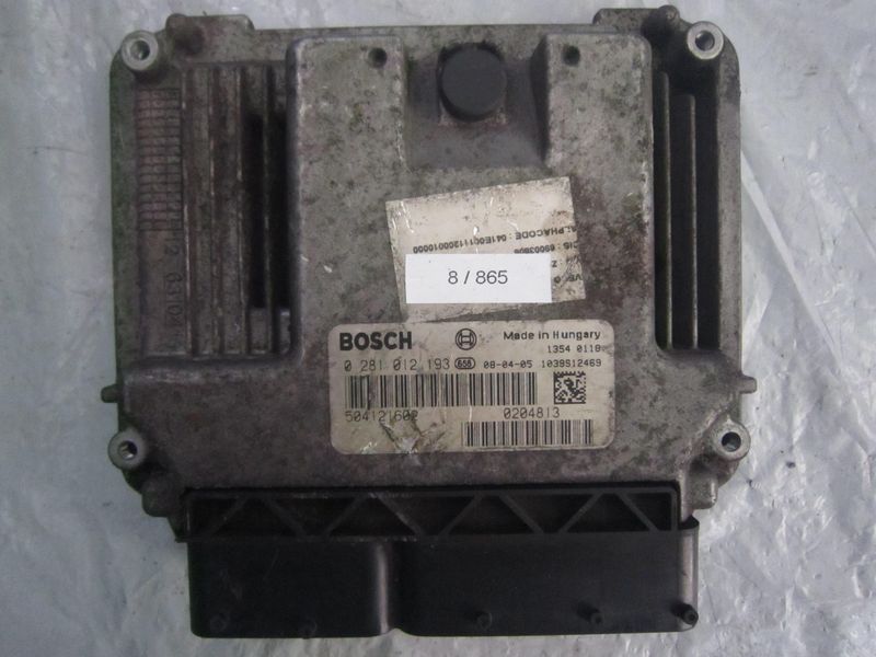 8-865 Centralina Motore Bosch 0 281 012 193 0281012193 504121602 1039S12469   IVECO Diesel Daily