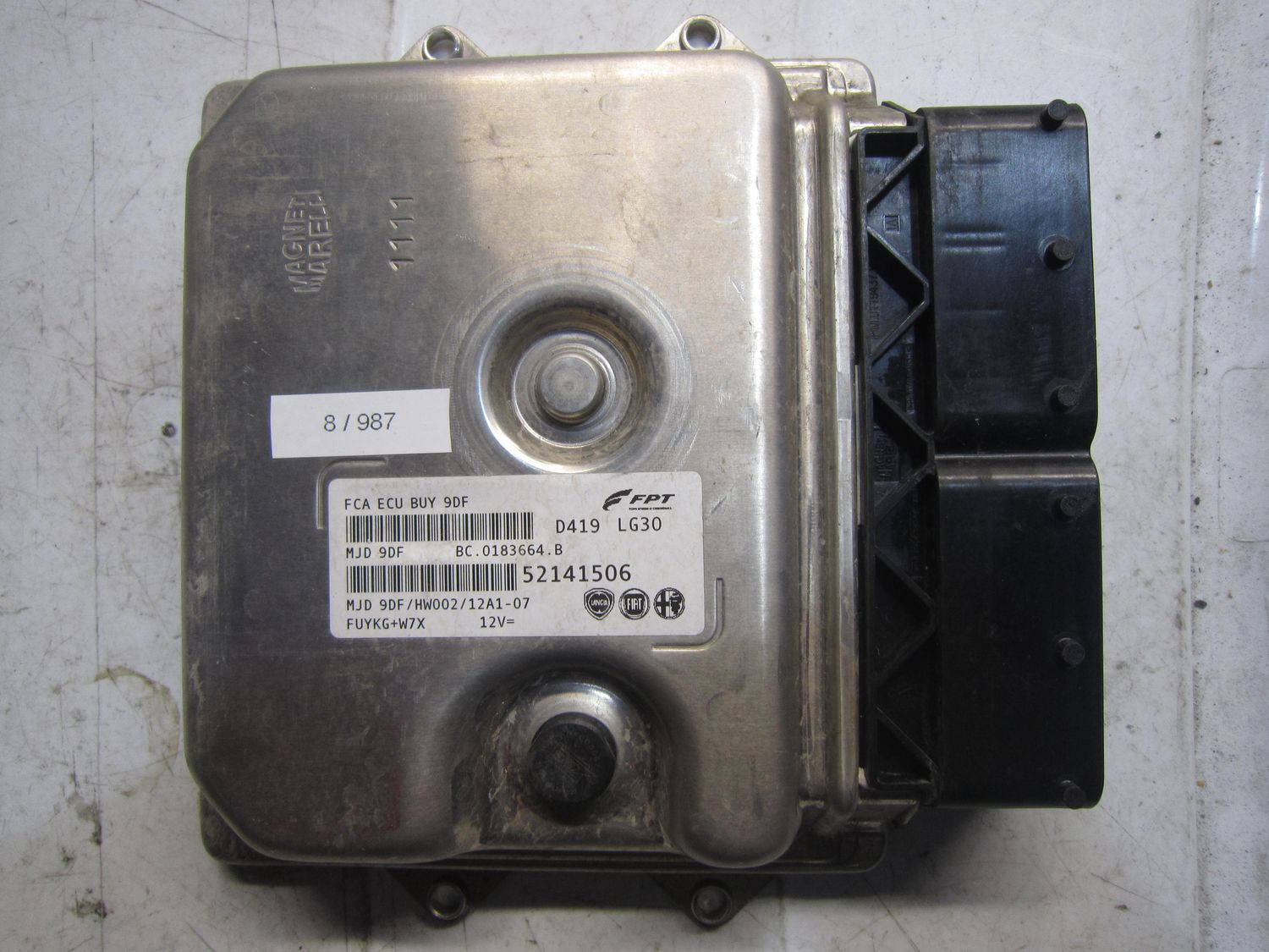 8-987 Centralina Motore Magneti Marelli 52141506   MJD 9DF BC.0183664.B FCA ECU BUY 9DF HW002/12A1-07 FIAT Diesel 500