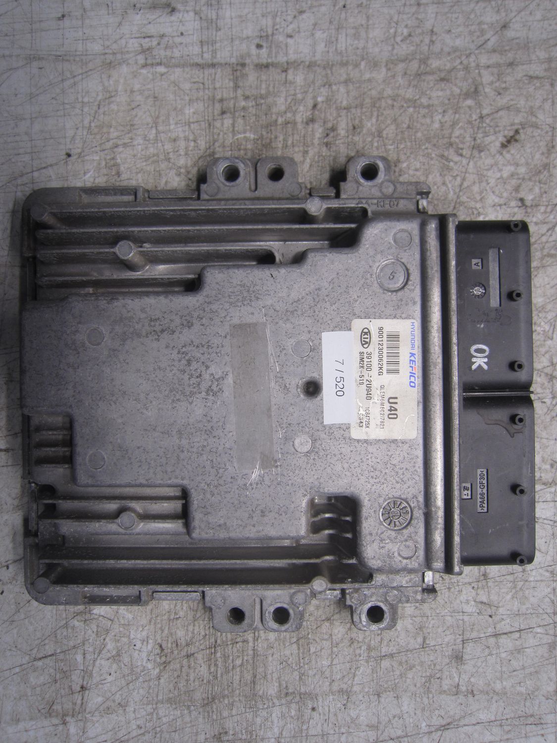 7-520 Centralina Motore Kefico 39100-2U940 391002U940 SIM2K-510 U40 9001230062KG  KIA Diesel SPORTAGE