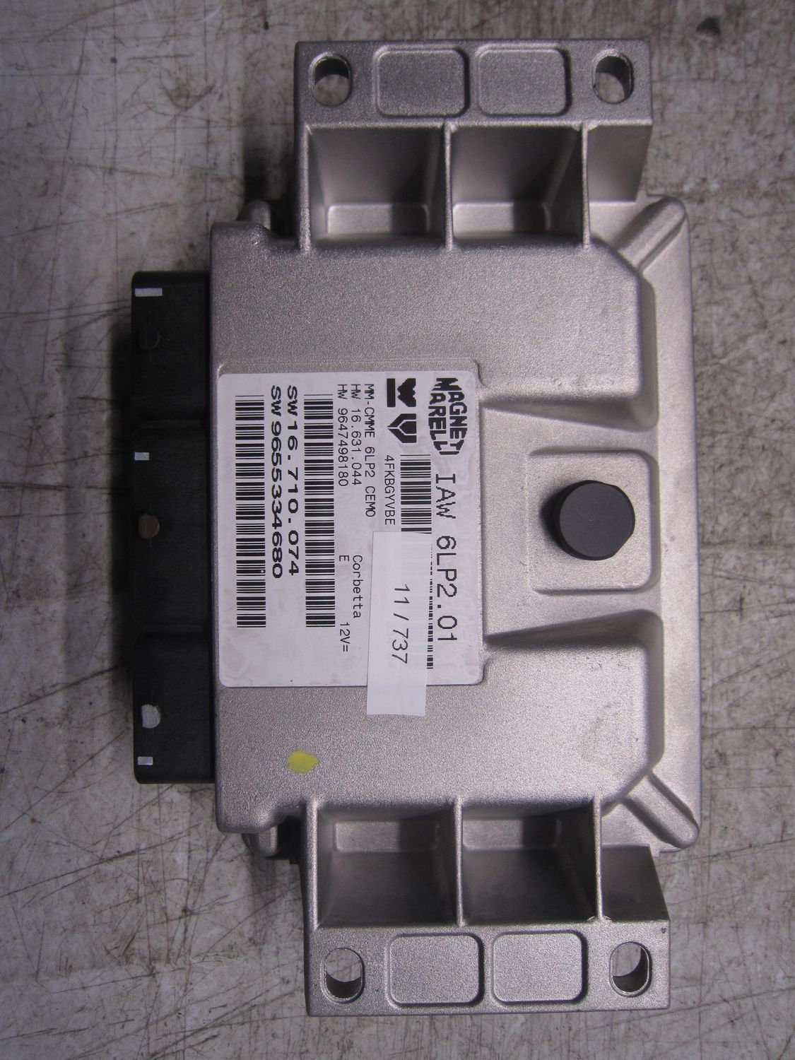 11-737 Centralina Motore Magneti Marelli IAW 6LP2.01 IAW6LP2.01  16.710.074 MM-CMME 6LP2 CEMO 9655334680 PEUGEOT Benzina 206