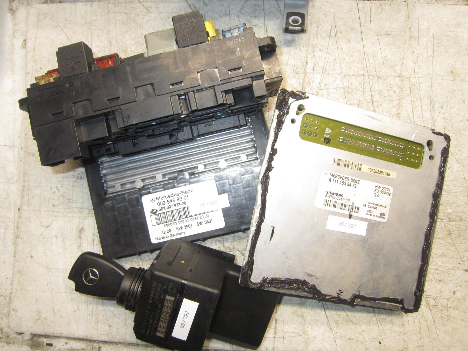 95-392 Kit Motore Mercedes 5WK9 0419 5WK90419 A 111 153 34 79 5DK 007 973-20 002 545 93 01 203 545 05 08 MERCEDES Diesel Classe C