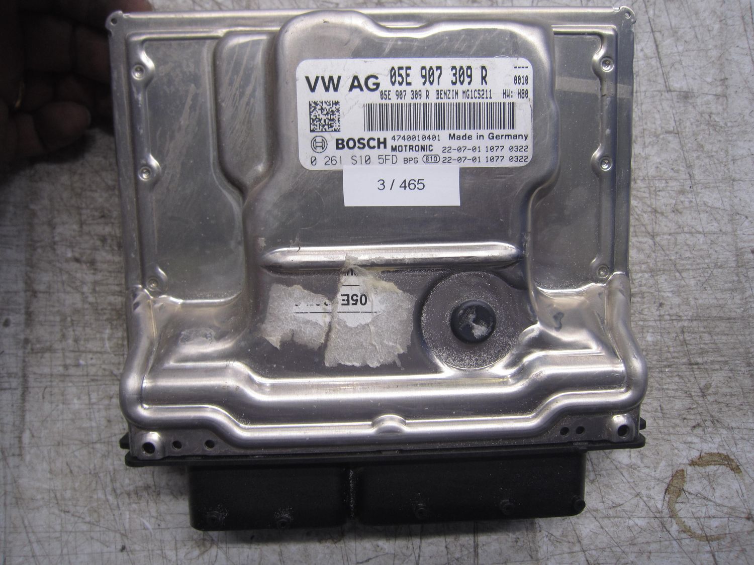 3-465 Centralina Motore Bosch 0 261 S10 5FD 0261S105FD 05E 907 309 R 4740010401 MG1CS211  VOLKSWAGEN Benzina T-ROC