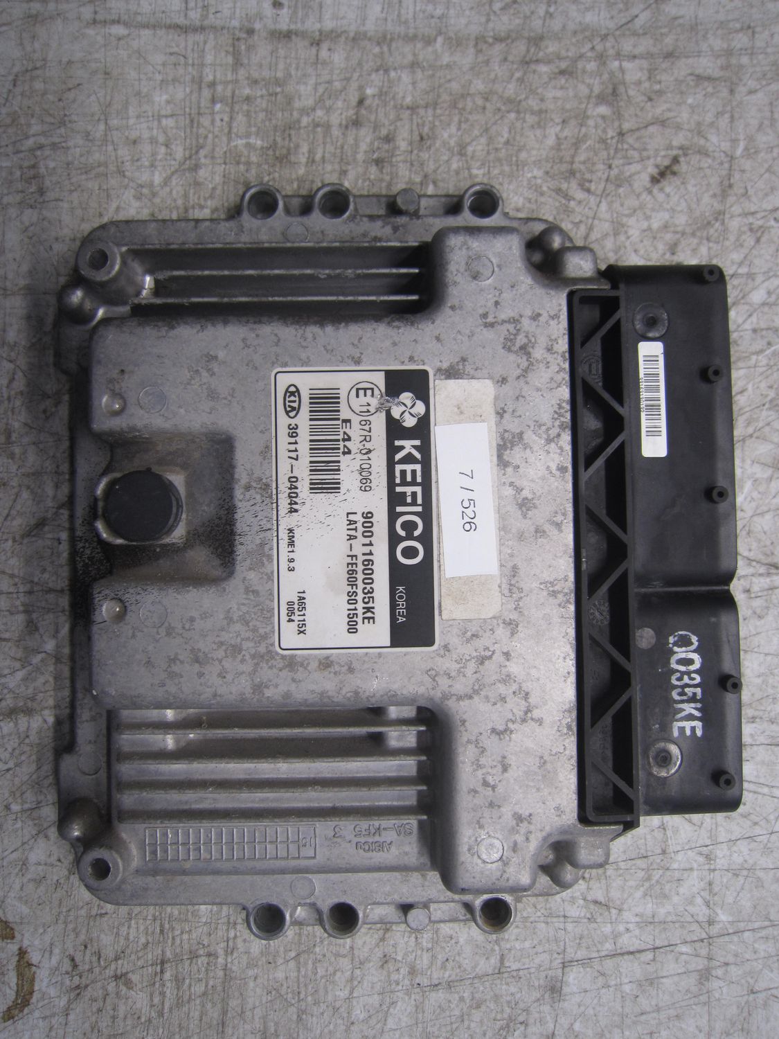 7-526 Centralina Motore Kefico 39117-04044 3911704044 9001160035KE LATA-FE60FS01500 KME1.9.3  KIA Benzina PICANTO