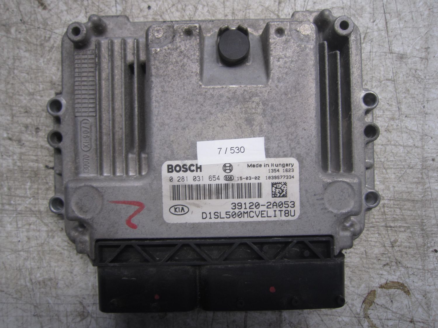 7-530 Centralina Motore Bosch 0 281 031 654 0281031654 39120-2A053 1039S77334   KIA  Diesel  SPORTAGE
